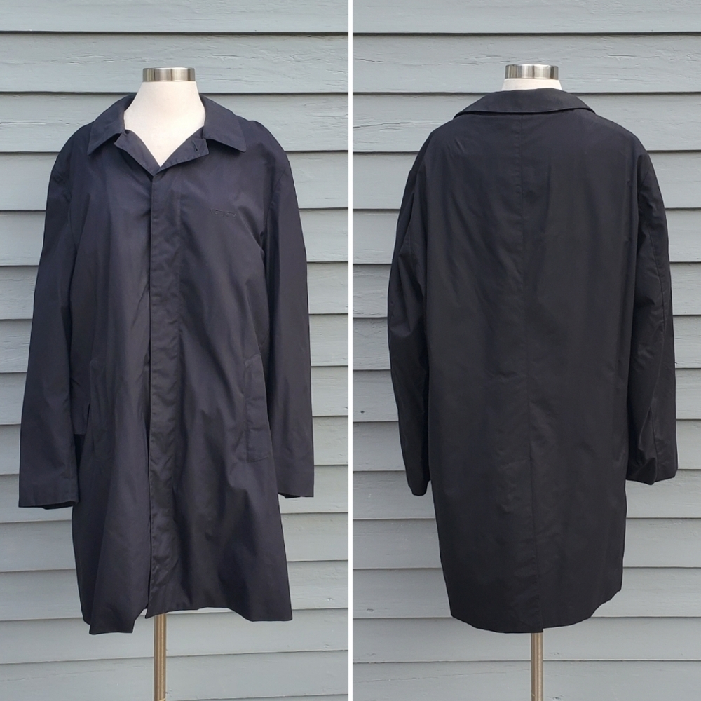 Loro Piana Italy x NetJets Luxury Black Storm System Twenty Trench Coat Overcoat